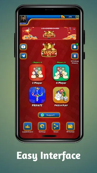 Ludo RJ - Play Ludo And Win (Лудо РДжей)  [МОД Unlimited Money] Screenshot 1