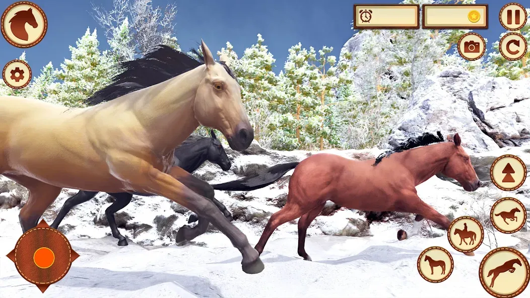 Virtual Wild Horse Family Sim (Виртуальное семейство диких лошадей)  [МОД Unlimited Money] Screenshot 2