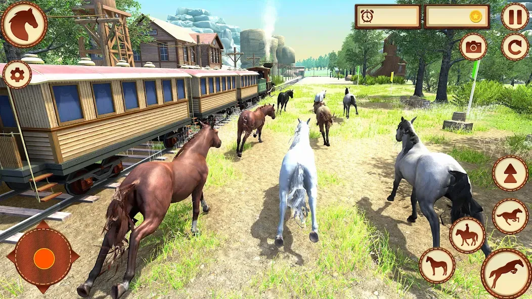 Virtual Wild Horse Family Sim (Виртуальное семейство диких лошадей)  [МОД Unlimited Money] Screenshot 3