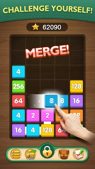 Merge Puzzle - Number Games (Мердж Пазл)  [МОД Бесконечные монеты] Screenshot 2