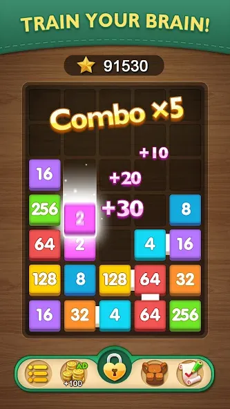 Merge Puzzle - Number Games (Мердж Пазл)  [МОД Бесконечные монеты] Screenshot 3