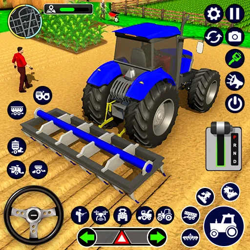 Real Tractor Driving Simulator (Реальный симулятор вождения трактора)  [МОД Бесконечные деньги] Screenshot 1