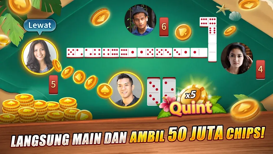 LUXY Domino Gaple QiuQiu Poker (Лукси Домино Гапл Киукиу Покер)  [МОД Бесконечные монеты] Screenshot 1