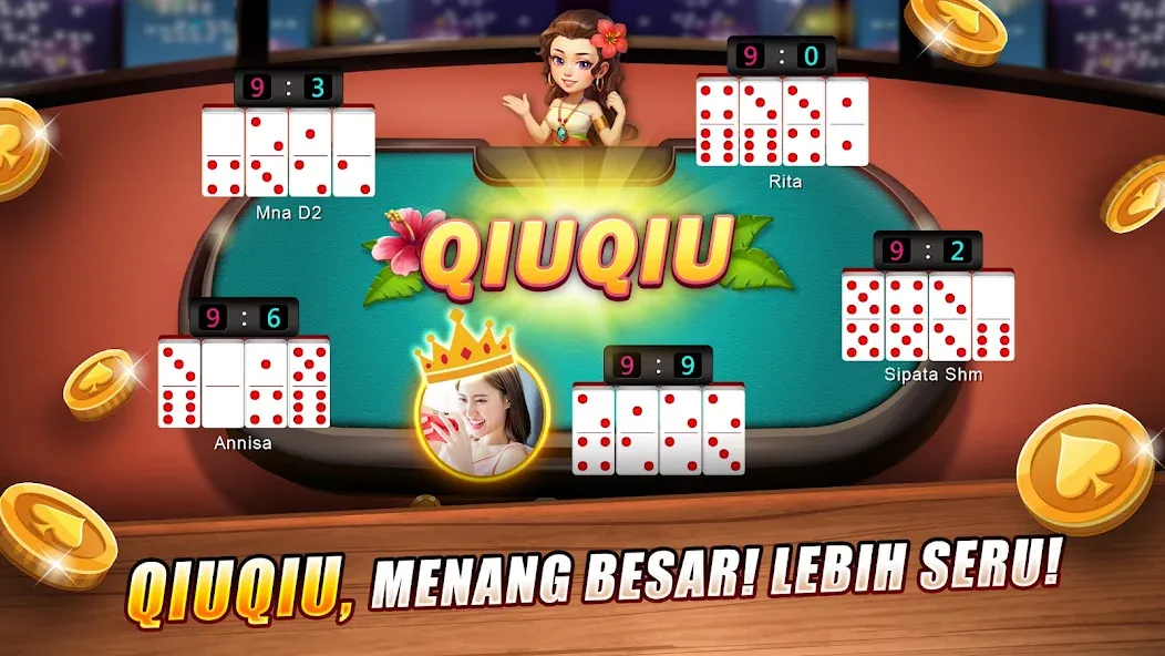 LUXY Domino Gaple QiuQiu Poker (Лукси Домино Гапл Киукиу Покер)  [МОД Бесконечные монеты] Screenshot 2