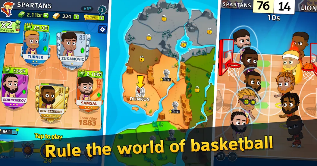 Idle Five Basketball tycoon (Айдл Файв Баскетбольный тайкун)  [МОД Unlocked] Screenshot 1