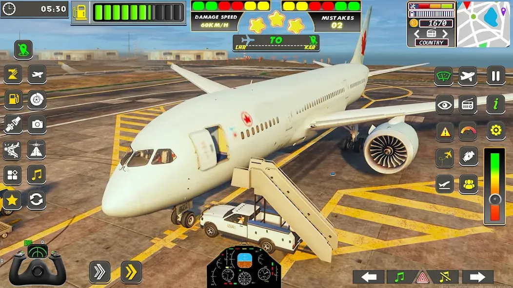 Real Flight Sim Airplane Games (Реал Флайт Сим Авиасимуляторы игры на самолеты)  [МОД Menu] Screenshot 3