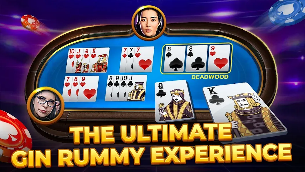 Gin Rummy - Card Game (Джин Рами)  [МОД Unlimited Money] Screenshot 2