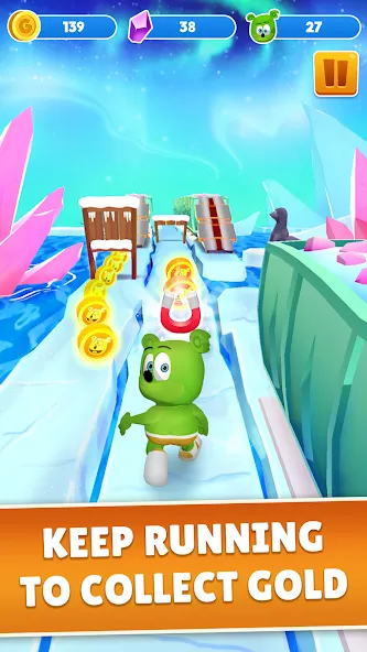 Gummy Bear Run: Running Games (Гамми Бер Ран)  [МОД Бесконечные деньги] Screenshot 2