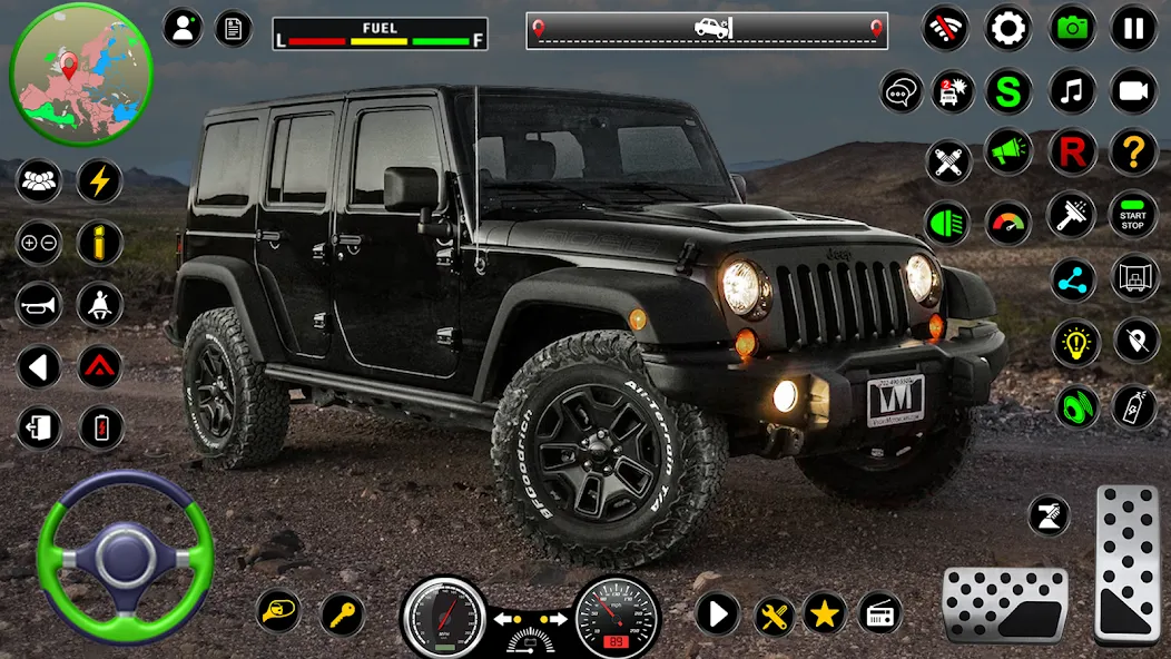 Jeep Driving Simulator offRoad (Джип Драйвинг Симулятор вне дороги)  [МОД Много денег] Screenshot 5