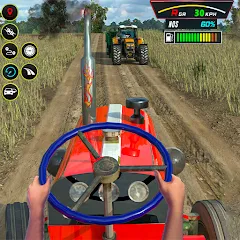 Скачать взлом Farming Tractor Game Simulator (Фарминг Трактор Игра Симулятор)  [МОД Много монет] - полная версия apk на Андроид