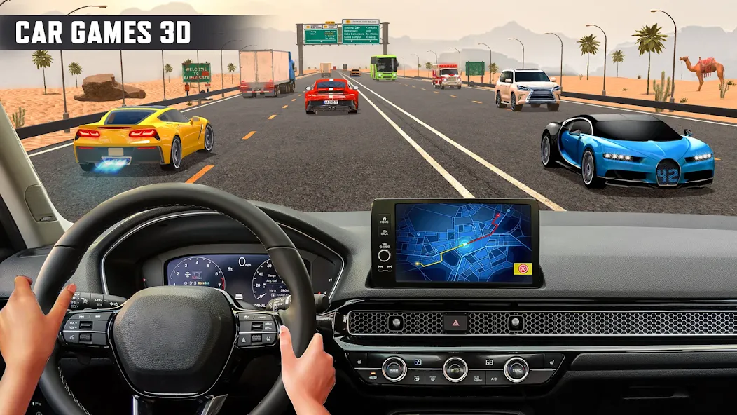 Real Highway Car Racing Games  [МОД Menu] Screenshot 4