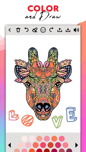 Coloring for adults offline  [МОД Много монет] Screenshot 3