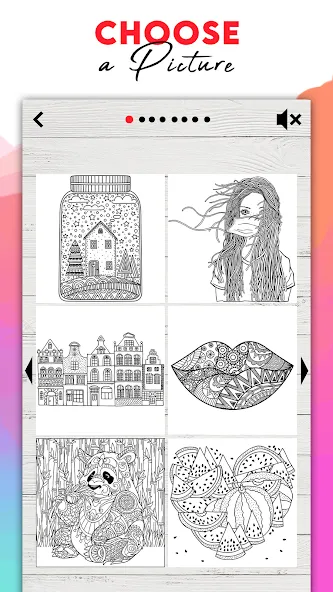 Coloring for adults offline  [МОД Много монет] Screenshot 5