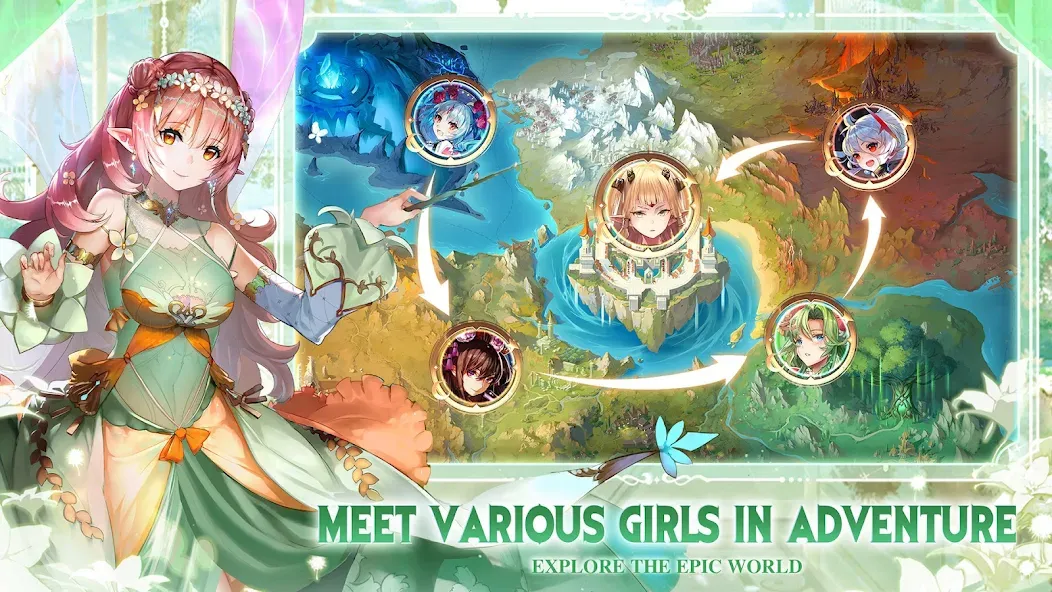 Girls' Connect: Idle RPG  [МОД Unlocked] Screenshot 5