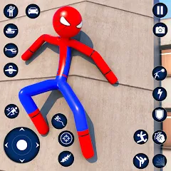 Скачать взлом Spider Game-Stickman Rope Hero  [МОД Mega Pack] - последняя версия apk на Андроид