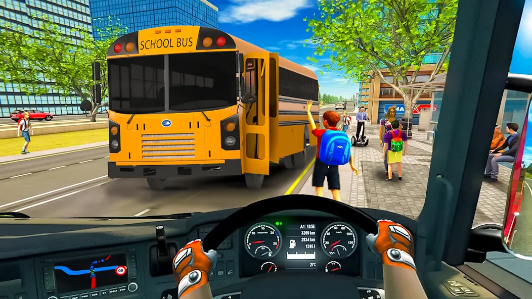 School Bus Transport Simulator (Школьный Автобусный Транспортный Симулятор)  [МОД Все открыто] Screenshot 2