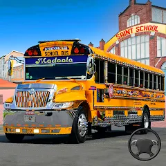 Скачать взлом School Bus Transport Simulator (Школьный Автобусный Транспортный Симулятор)  [МОД Все открыто] - полная версия apk на Андроид