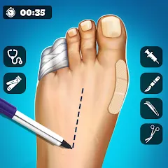 Скачать взломанную Hospital Surgeon: Doctor Game  [МОД Mega Pack] - последняя версия apk на Андроид