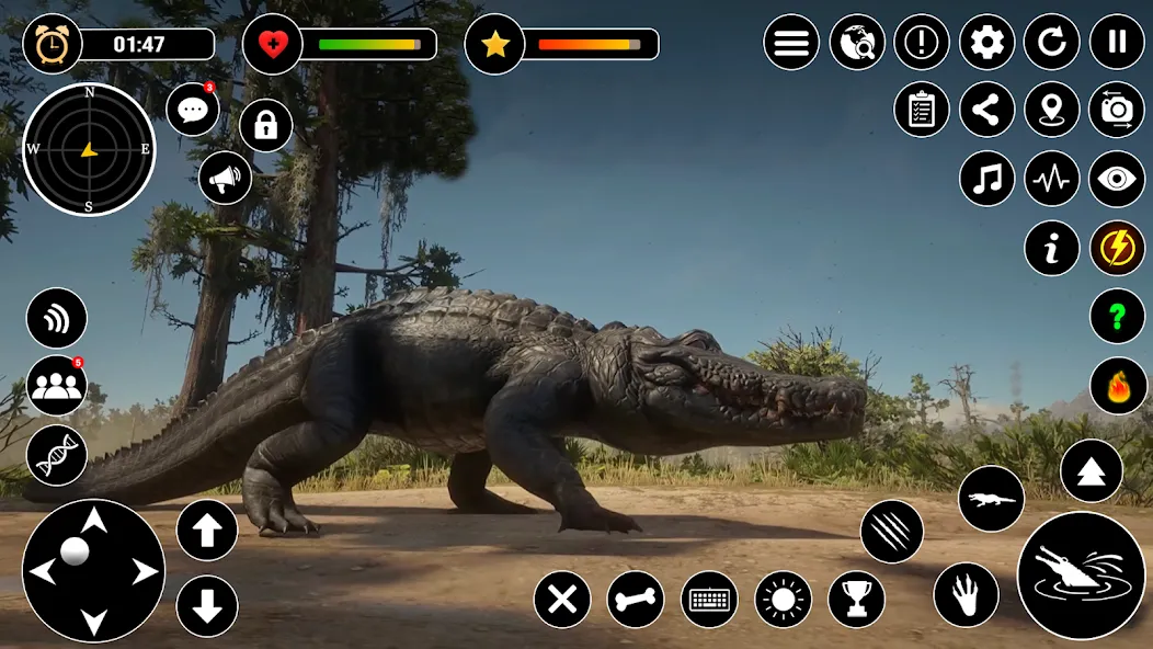 Animal Crocodile Attack Sim (Энимал Крокодайл Аттак Сим)  [МОД Все открыто] Screenshot 1