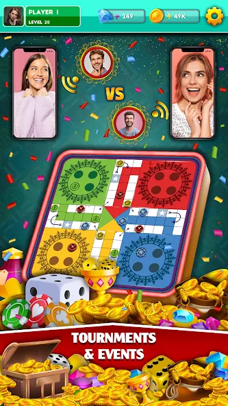 Multiplayer Dice Ludo Games (Мультиплеер Дайс Лудо Игры)  [МОД Unlocked] Screenshot 3