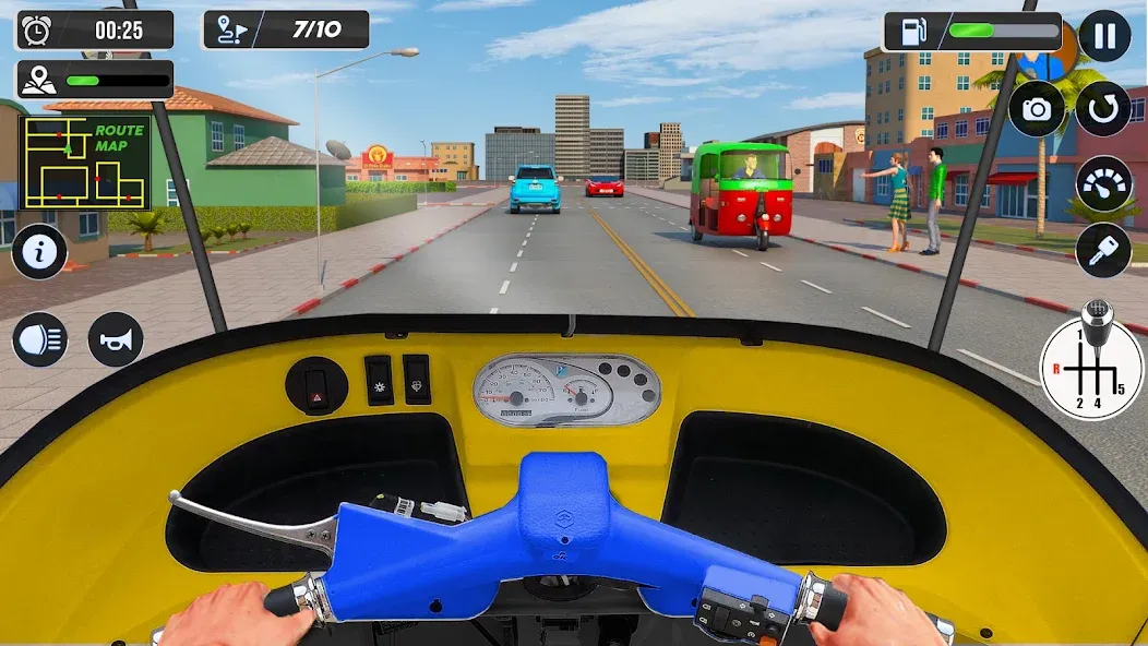 Tuk Tuk Auto Driving Games 3D  [МОД Все открыто] Screenshot 2