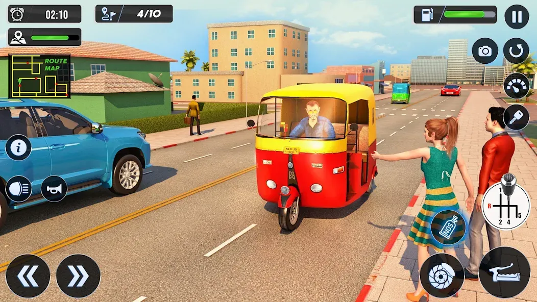 Tuk Tuk Auto Driving Games 3D  [МОД Все открыто] Screenshot 3