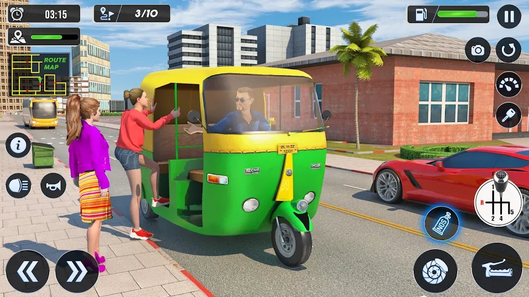 Tuk Tuk Auto Driving Games 3D  [МОД Все открыто] Screenshot 4