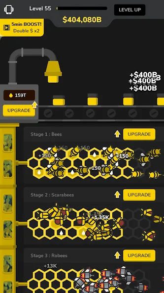 Idle Bee Factory Tycoon  [МОД Много монет] Screenshot 3