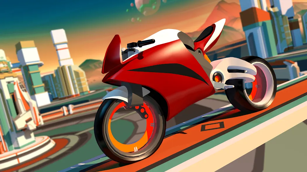 Gravity Rider: Space Bike Race (Гравити Райдер)  [МОД Бесконечные монеты] Screenshot 2