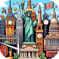 Скачать взломанную Capitals of the World - Quiz 1  [МОД Меню] - последняя версия apk на Андроид