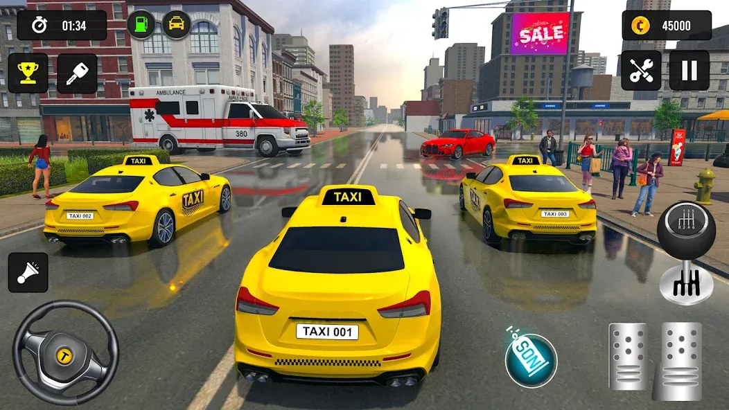 Taxi Simulator 3d Taxi Driver  [МОД Unlimited Money] Screenshot 4