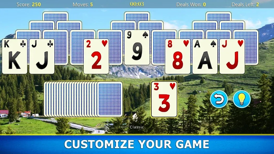 TriPeaks Solitaire Mobile  [МОД Бесконечные монеты] Screenshot 3