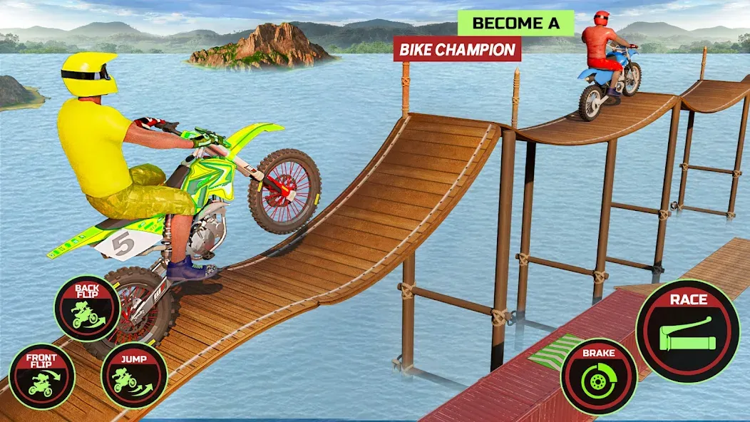 Motor Bike Stunt Racing Games (Мотор Байк Стант Гонки Игры)  [МОД Меню] Screenshot 1