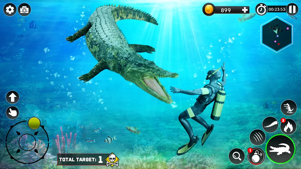 Hungry Animal Crocodile Games  [МОД Mega Pack] Screenshot 4