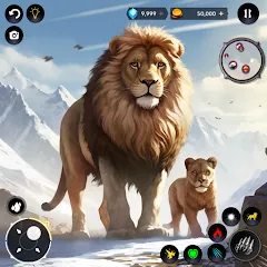 Взлом Lion Simulator Wild Lion Games  [МОД Бесконечные деньги] - стабильная версия apk на Андроид