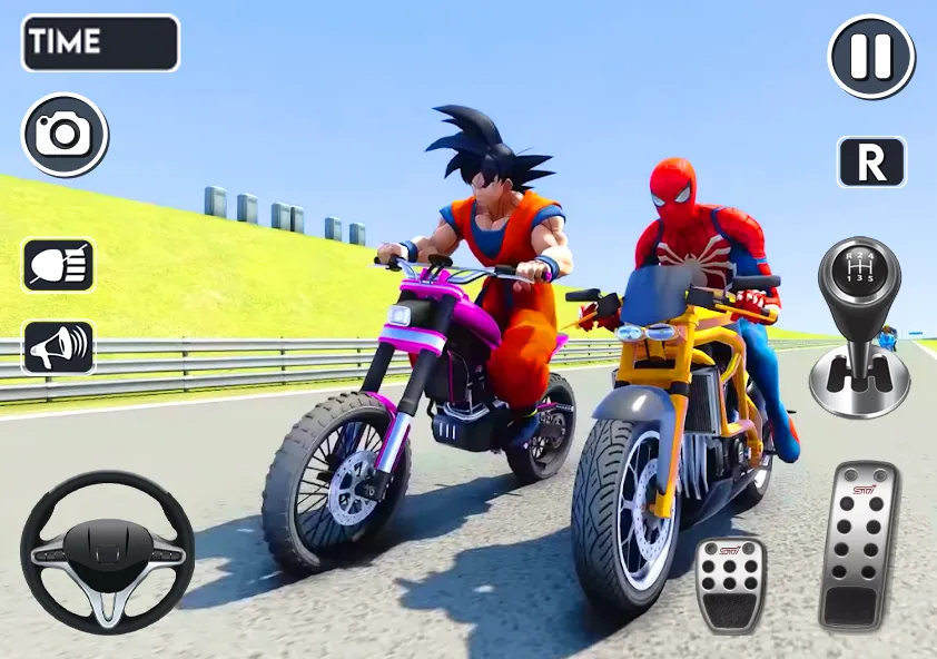 Spider Bike Stunt 3D Mega Ramp  [МОД Много денег] Screenshot 3