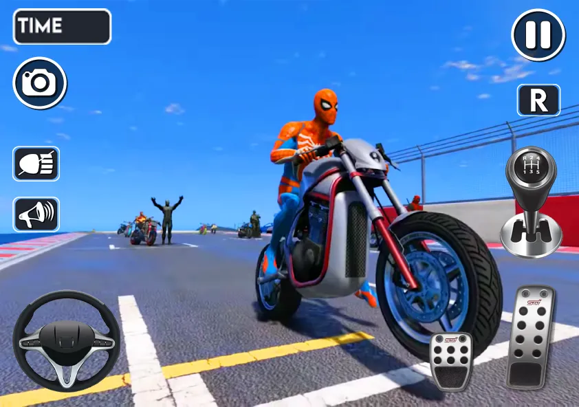 Spider Bike Stunt 3D Mega Ramp  [МОД Много денег] Screenshot 4