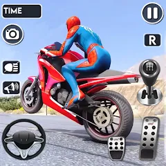 Скачать взломанную Spider Bike Stunt 3D Mega Ramp  [МОД Много денег] - последняя версия apk на Андроид