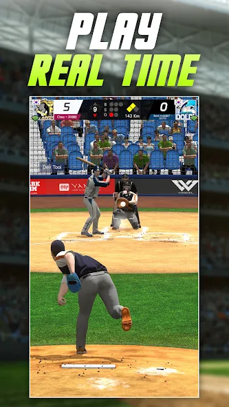 Baseball Play: Real-time PVP (Бейсбольная игра)  [МОД Много денег] Screenshot 1