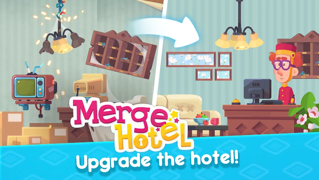 Merge Hotel: Family Story Game (Мердж Отель)  [МОД Бесконечные монеты] Screenshot 3