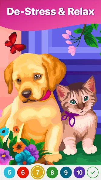 Hey Color Paint by Number Art  [МОД Menu] Screenshot 2