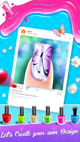 Nail Salon Fashion Makeup Game  [МОД Меню] Screenshot 4