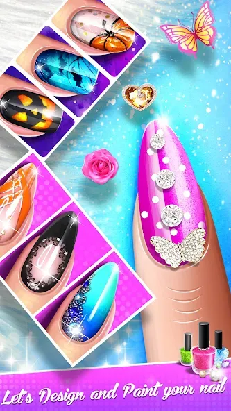 Nail Salon Fashion Makeup Game  [МОД Меню] Screenshot 5