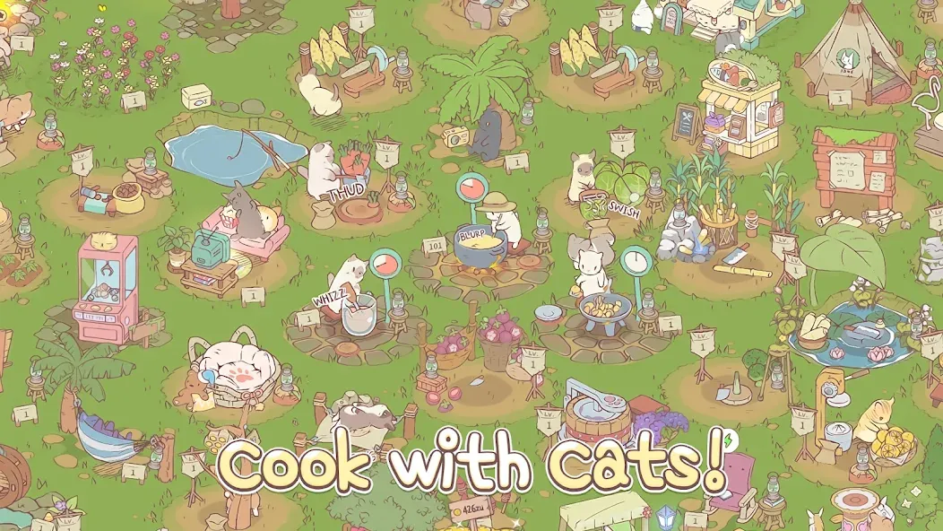 Cats & Soup - Cute Cat Game  [МОД Menu] Screenshot 2