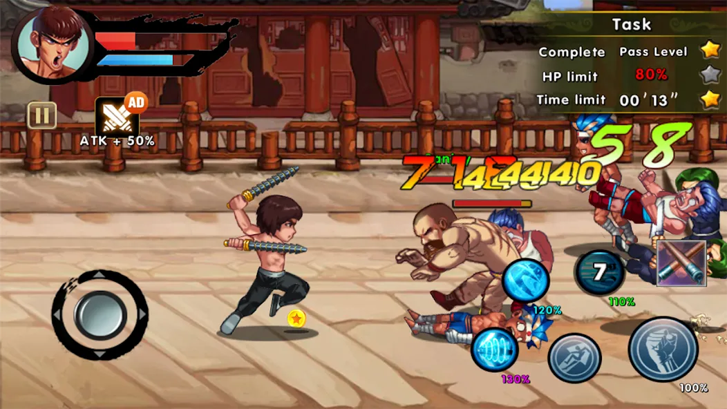 Kung Fu Attack: Final Fight (Кунгфу Атака)  [МОД Все открыто] Screenshot 4