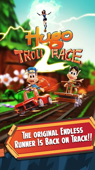 Hugo Troll Race 2: Rail Rush (Хуго Тролл Гонка 2)  [МОД Меню] Screenshot 1