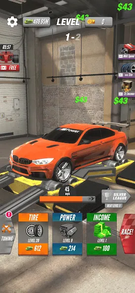 Dyno 2 Race - Car Tuning (Дино 2 Гонка)  [МОД Unlimited Money] Screenshot 1