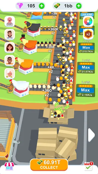 Idle Egg Factory  [МОД Много монет] Screenshot 2