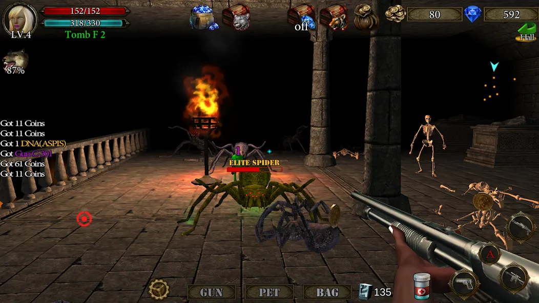 Dungeon Shooter : Dark Temple (Данжен Шутер)  [МОД Menu] Screenshot 5