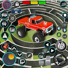 Взлом Monster Truck Maze Puzzle Game  [МОД Бесконечные деньги] - полная версия apk на Андроид